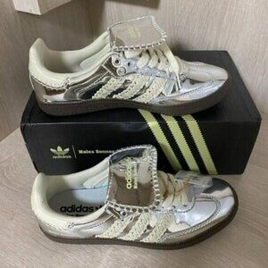 Adidas Samba x Wales Bonner Low Silver Metallic Sneakers